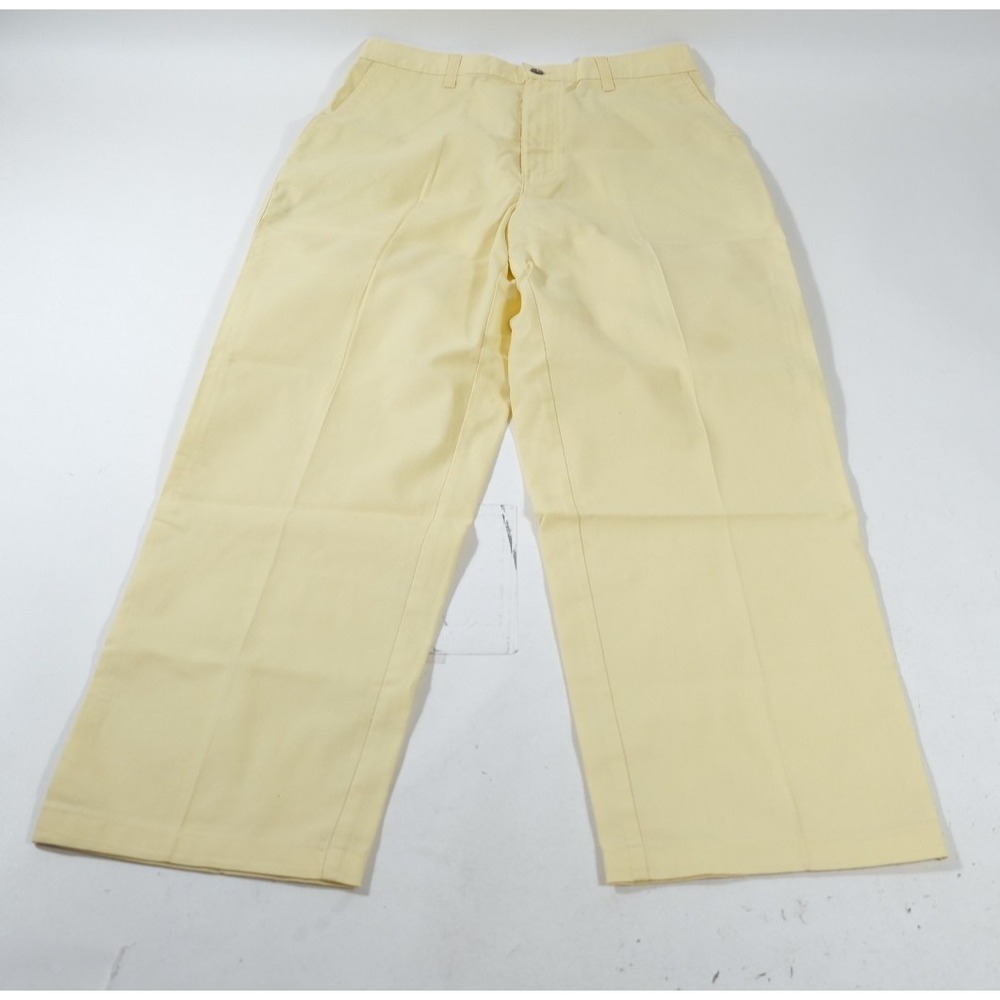 Thomson Pants Mens 36x30 Yellow Chino Straight Leg Elastic Back Casual TH9270